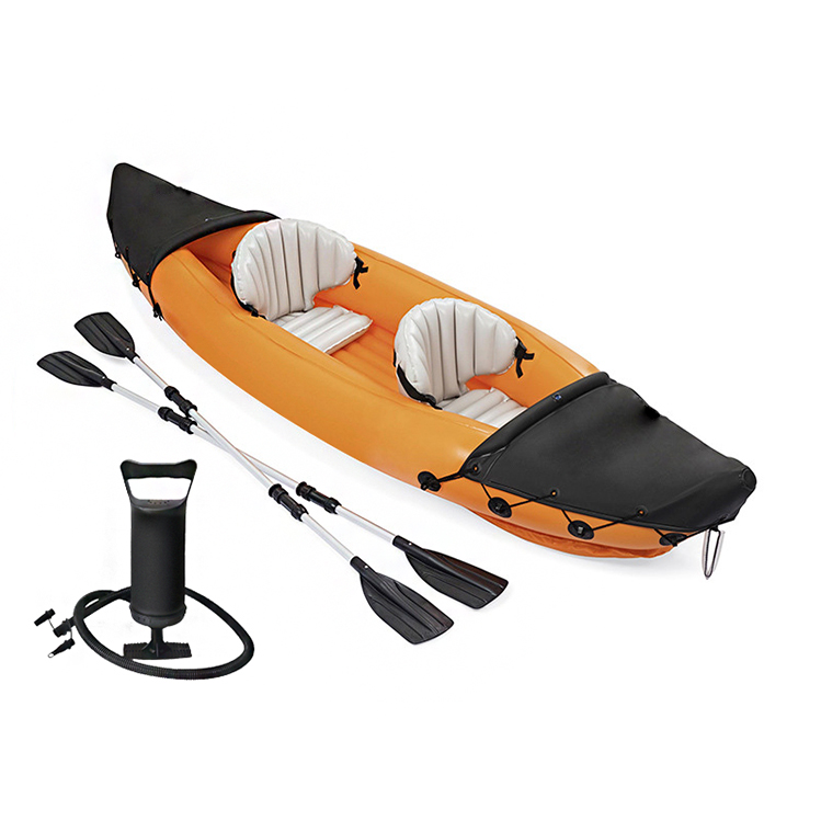 2 Person Inflatable Plastic Fishing Kayak With Paddle