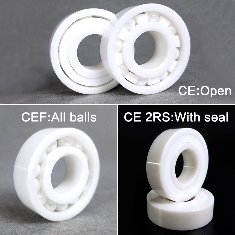 Free shipping 608 6000 6001 6002 6003 6004 6005 6006 6007 6008 6009 6010 Zirconia with cage / seal / full ball ceramic bearing