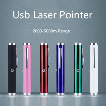 Mini USB Recharged Green Laser Pointer 5MW 532NM Bright Single Green Lazer Pen Wholesale