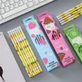 12Pcs Fresh Fruit Pencils Pineapple Strawberry Pencil for Kids Gifts HB Black Lead Wood Standard Pencil Set Kawaii Stationery