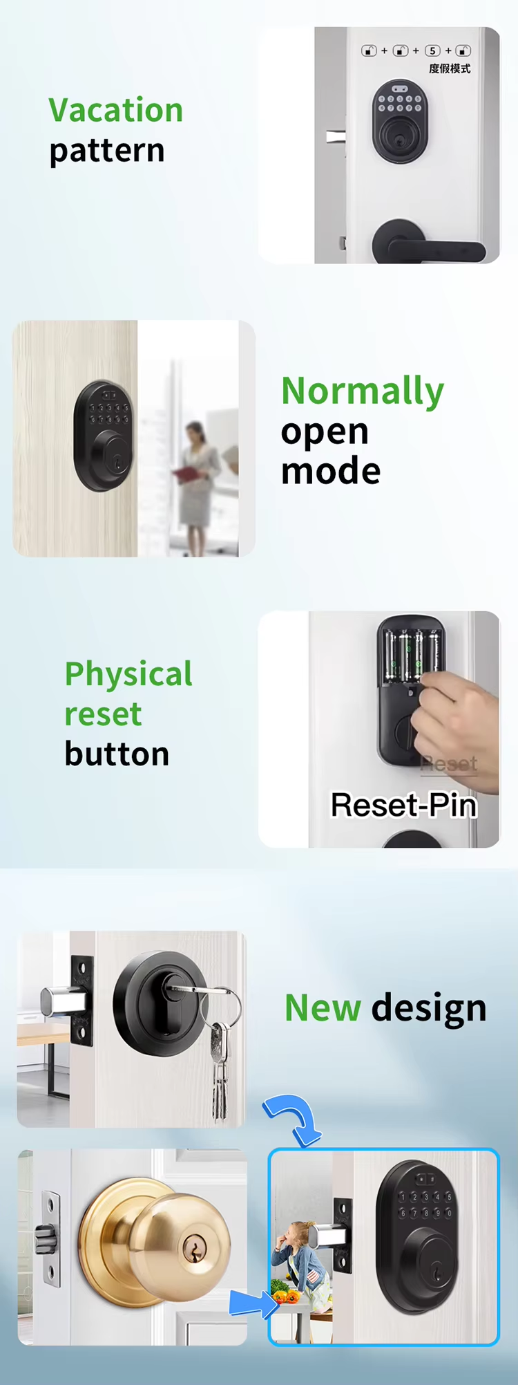 6 Passcode deadbolt door