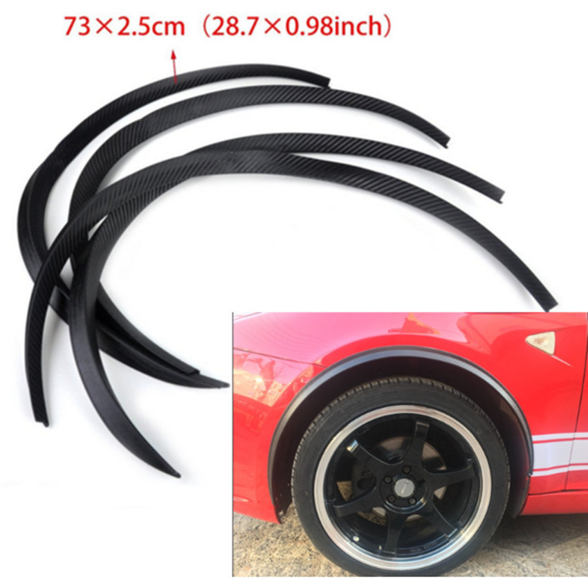 4pcs Carbon Fiber Car Fender Wheel Eyebrow Protector Wheel Arch Trim Strip Audi A4 A6 A1 A3 A5 A8 A7 S1 S3 S4 S6 S7 S8 S5