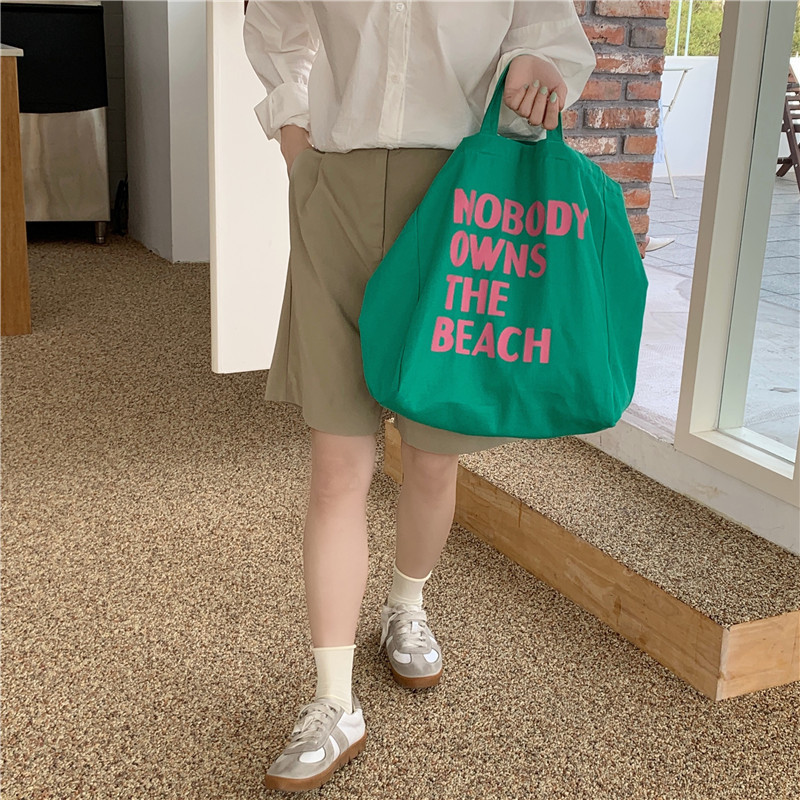 canvas bag green