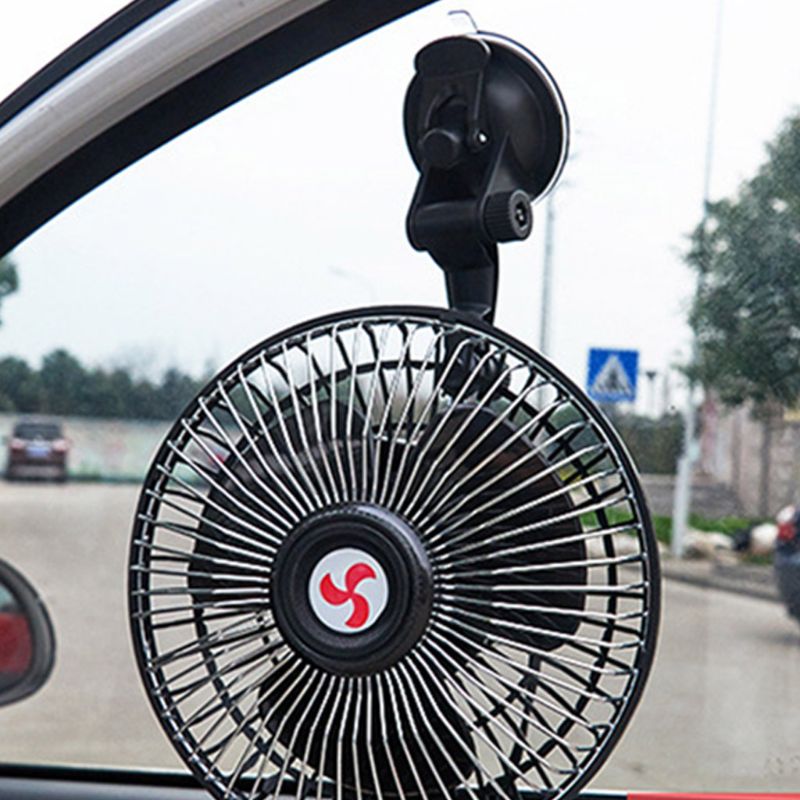 Cooling Electric Suction Cup Car Fan 12V Auto Powerful High-wind Multipurpos C6UB