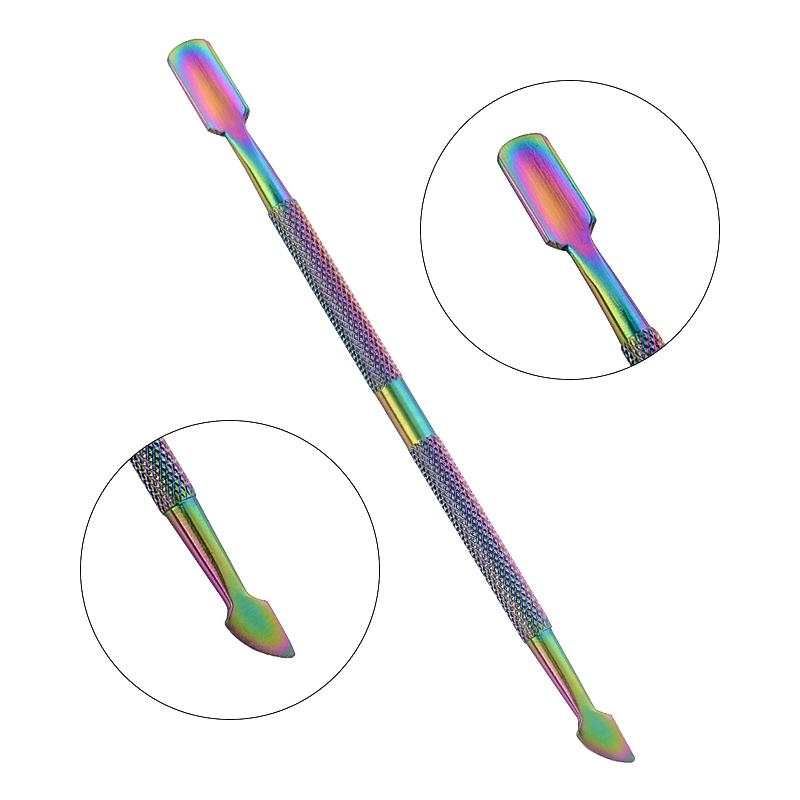 Double Sided Stainless Steel Metal Cuticle Dead Skin Pusher Trimmer Remover Push Finger Tip Nail Art Manicure Care Tool