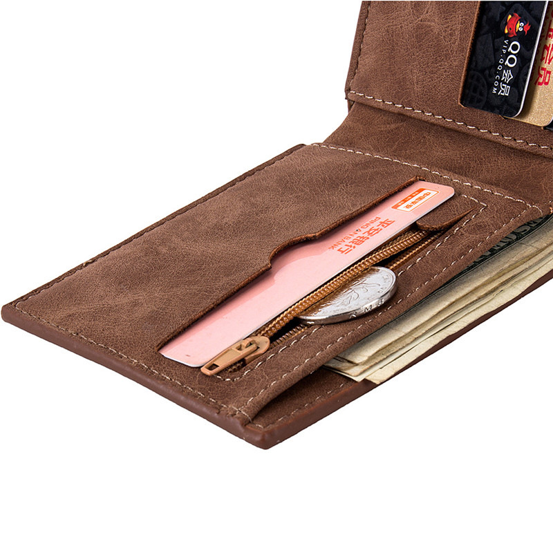 New Men Wallets Small Money Purses Wallets New Design Dollar Price Top Men Thin Wallet With Coin Bag Zipper Wallet L027