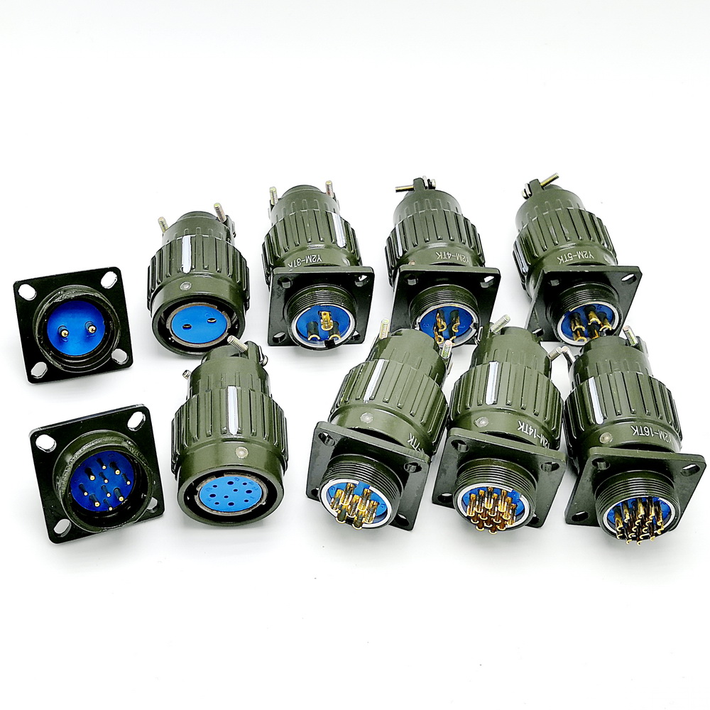 YP21 Aviation plug socket Y2M-2/3/4/5/7/10/14/16 pin servo motor connector fast snap type