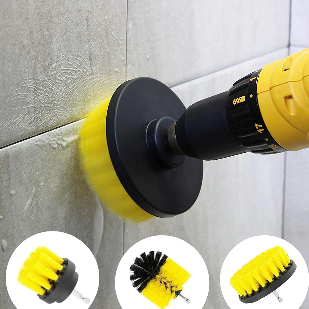 Drill Brush All Purpose Cleaner Scrubbing Brushes for Bathroom Surface Grout Tile Tub Shower Kitchen Cleaning Tools
