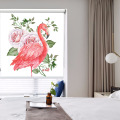 Nordic Flamingo Printed Roller Blinds Shades & Shutters Green Leaf Painting Blackout Roller Blinds for window Customize JR011