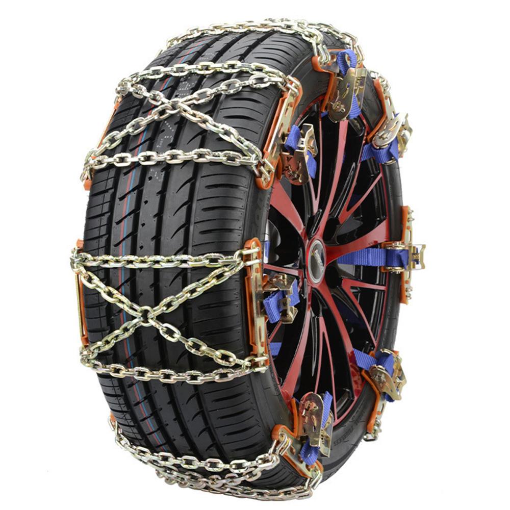 Anti-skid X-type Steel Car Tire Snow Chains Mud Chains Car Security Wheel Tyre Belt Clip-on Chain For Car Truck SUV Universal