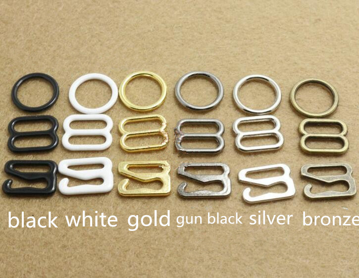 2017 Time-limited Buckles Metal 50sets Bra Strap Adjustment Buckle Rings Slides Hooks Invisible Underwear Lingerie 15mm&20mm
