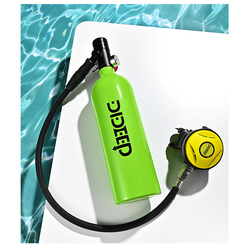 Mini 1L Scuba Diving Cylinder Oxygen Tank Set Dive Respirator Air Tank Hand Pump for Snorkeling Breath Diving Equipment Mergulho