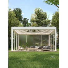 Aluminum Electric Louvered LED Pergola Hardtop Gazebo