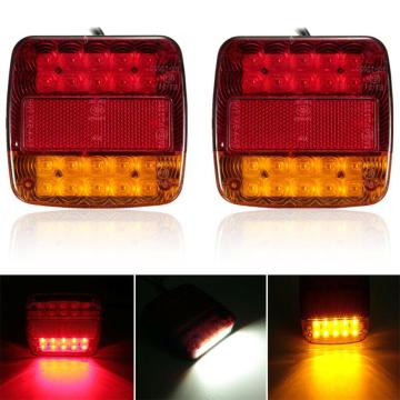 High quality 2pcs LED Car Trailer Truck Tail Light Brake Stop Turn Signal Lamp Drop Shipping