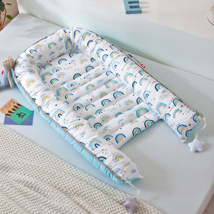 80*50cm Baby Sleeper Nest Bed Portable Toddler Playpen Crib Infant Toddler Cot Cradle Newborn Bassinet Bumper