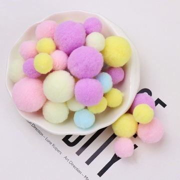 Mix Size Pompoms 10-30mm Mulit Color Soft Pompone Fur Kids DIY Craft Toys Pom Poms Wedding Decoration Sewing Accessories 20g/lot