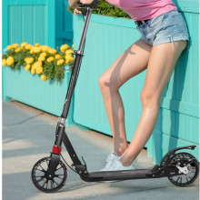Two wheels Folding Kick Scooter for Adults Kids Portable Foot Scooter Height Adjustable Aluminum Alloy Disc Brake PU Wheels