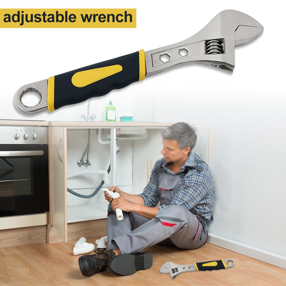 Adjustable Wrench Stainless Steel Universal Spanner Mini Nut Key Hand Tools Expansion Maximum 28mm Diameter