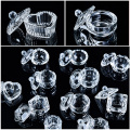 Acrylic Glass Nail Cristal Cup Clear Manicure Crystal Bowl Acrylic Powder Liquid Equipment Dappen Cup Dish Nail Art Design Tool