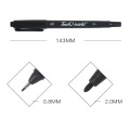 0.8mm / 2.0mm Black Dual Head Black Marker Art Supplies Drawing Markers School Office Supplies