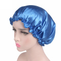 1 Piece Satin Bonnet Hair Caps Double Layer Adjust Sleep Night Cap Head Cover Hat For Curly Springy Hair Styling Accessories