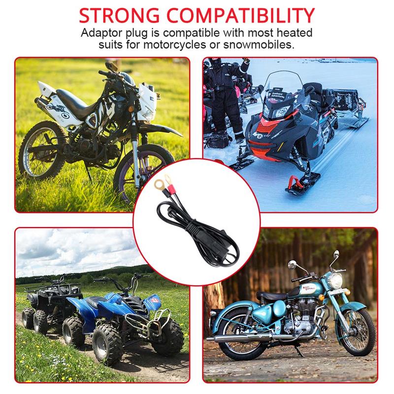 12V Car Motorcycle Battery Output Connector Ring Snowmobiles Battery Charger Terminal To S A E Quick Disconnect Cable