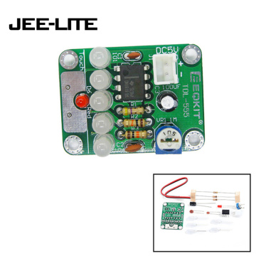 TDL-555 Touch Delay LED Light DIY Kit Touch Delay Lamp Electronic Parts Production Kit DC 5V adjustable 3s to 130s Adjustable