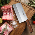 SHUOOGE 8 inch Stainless Steel Cleaver Butcher Knife Pro Kitchen Knife Wood Handle Chopping Knife Kitchen Cooking Chef Knife