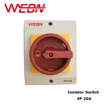 OKP Series 20A Weatherproof Rotary Isolator Switch OKP-20A/4P With Protective Box ON-OFF Power Cutoff Function