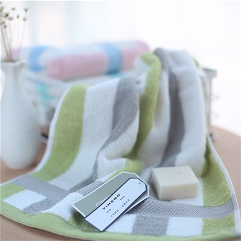 SBB 35*75cm 100% cotton face Towel soft 32 strands of cotton Color collision striped towel facecloth Wholesale gift face towel