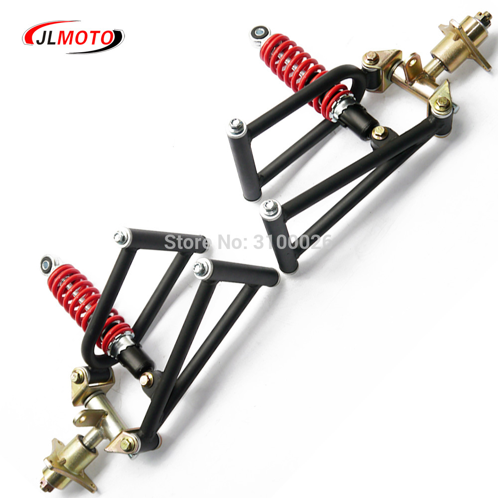 1Set 285mm Suspension Swingarm A Arm Steering Strut Knuckle Spindle with Wheel Hub Fit For DIY 50cc Buggy electric ATV UTV Parts