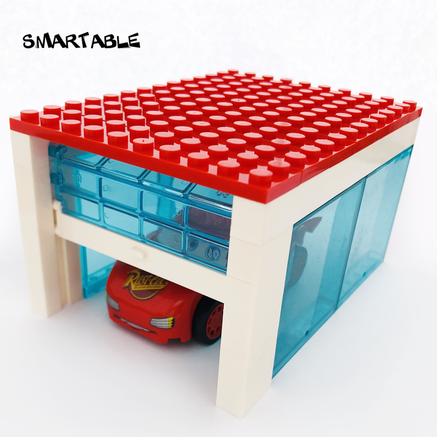 Smartable Garage with Rolling Door MOC Parts Building Blocks Toys For Kids DIY Big Luxury House Compatible All Brands City Gift