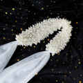 Romantic Pearls Headband Wedding Headdress Hat Yarn Accessories for Women Elegant Pearl Headpiece Headwear Bridal Hair Jewelry