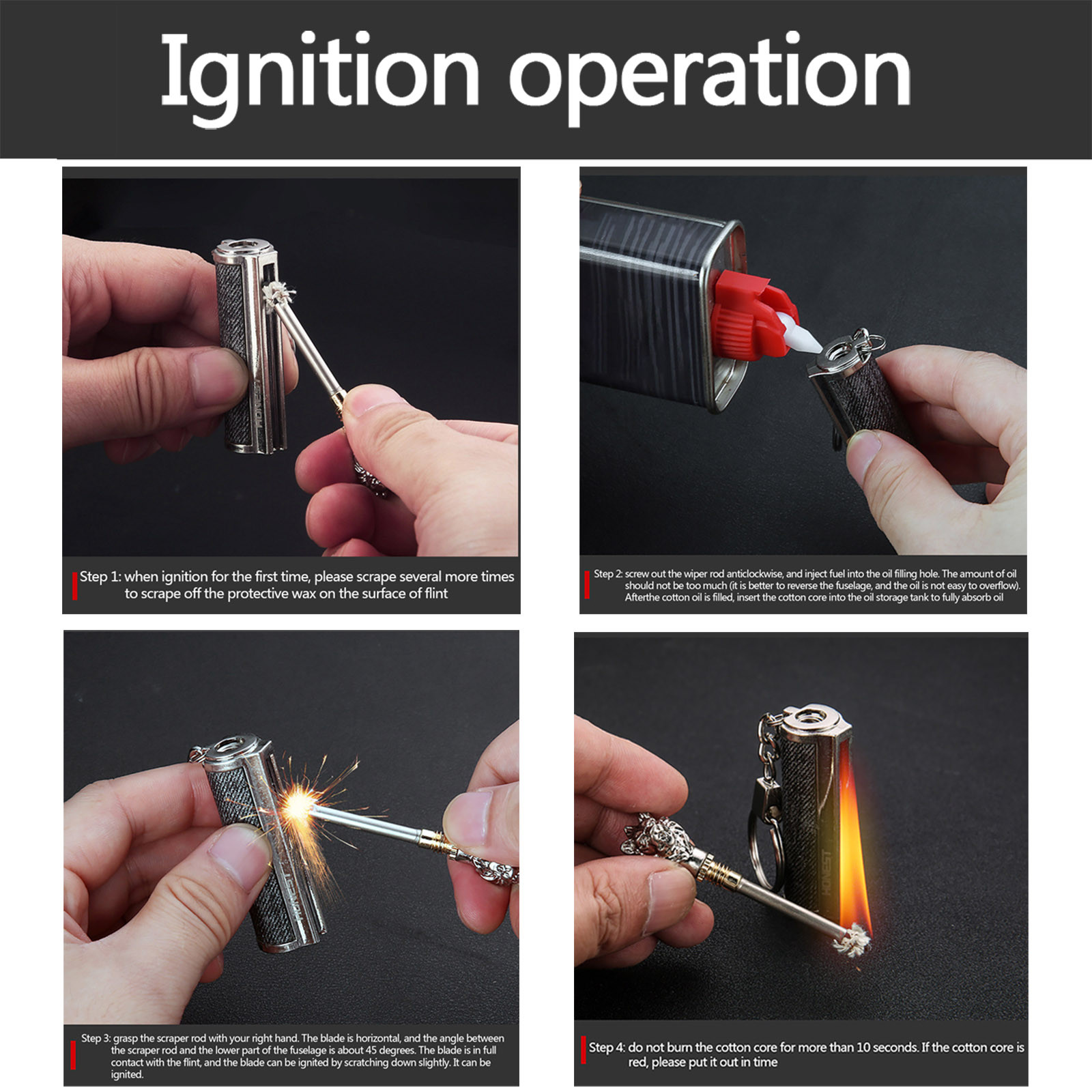 Outdoor Flint Fire Starter Fiery Matche Permanent Lighter Keychain Lighter Bottle For Camping Survival Safety Tool Waterproof