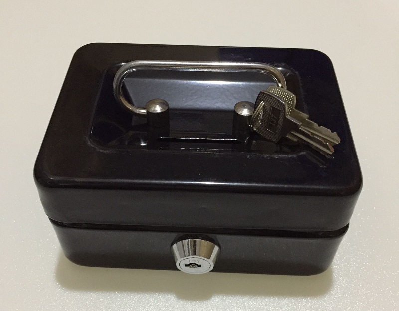 20cm*16cm*9cm Small Steel Key Safes Boxes Store Content Box Paper Piggy Bank Card Document Safe