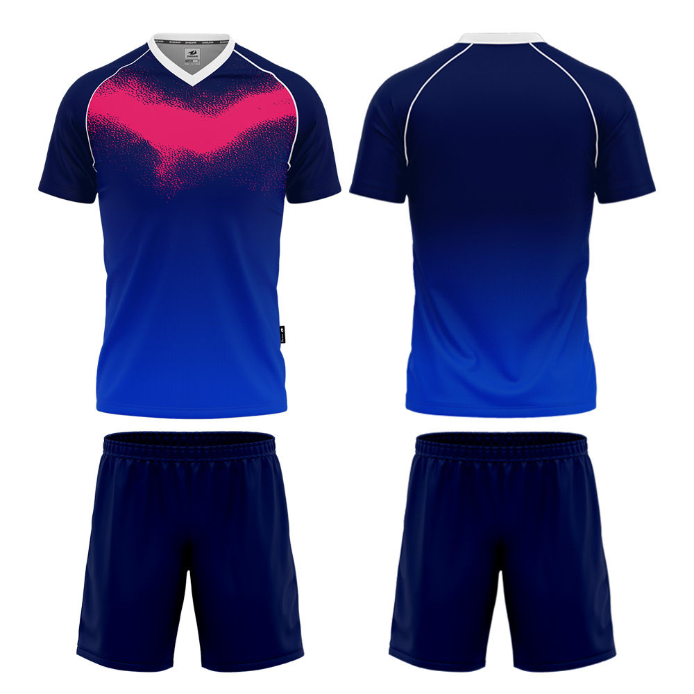 Dark Bule Soccer Jersey Set Adult Sportswear Diy Logo And NumberFootball Team Wear Soccer Uniforms
