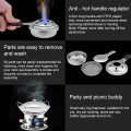 Picnic Alcohol Stove Set Outdoor Camping Stainless Steel Portable Alcohol Stove Fuel Furnace Spirit Burner With Handle Tool