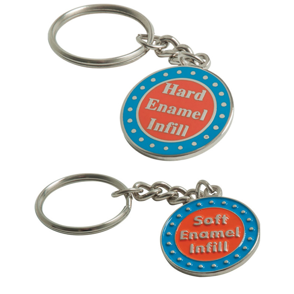 Hard and Soft Enamel keychain