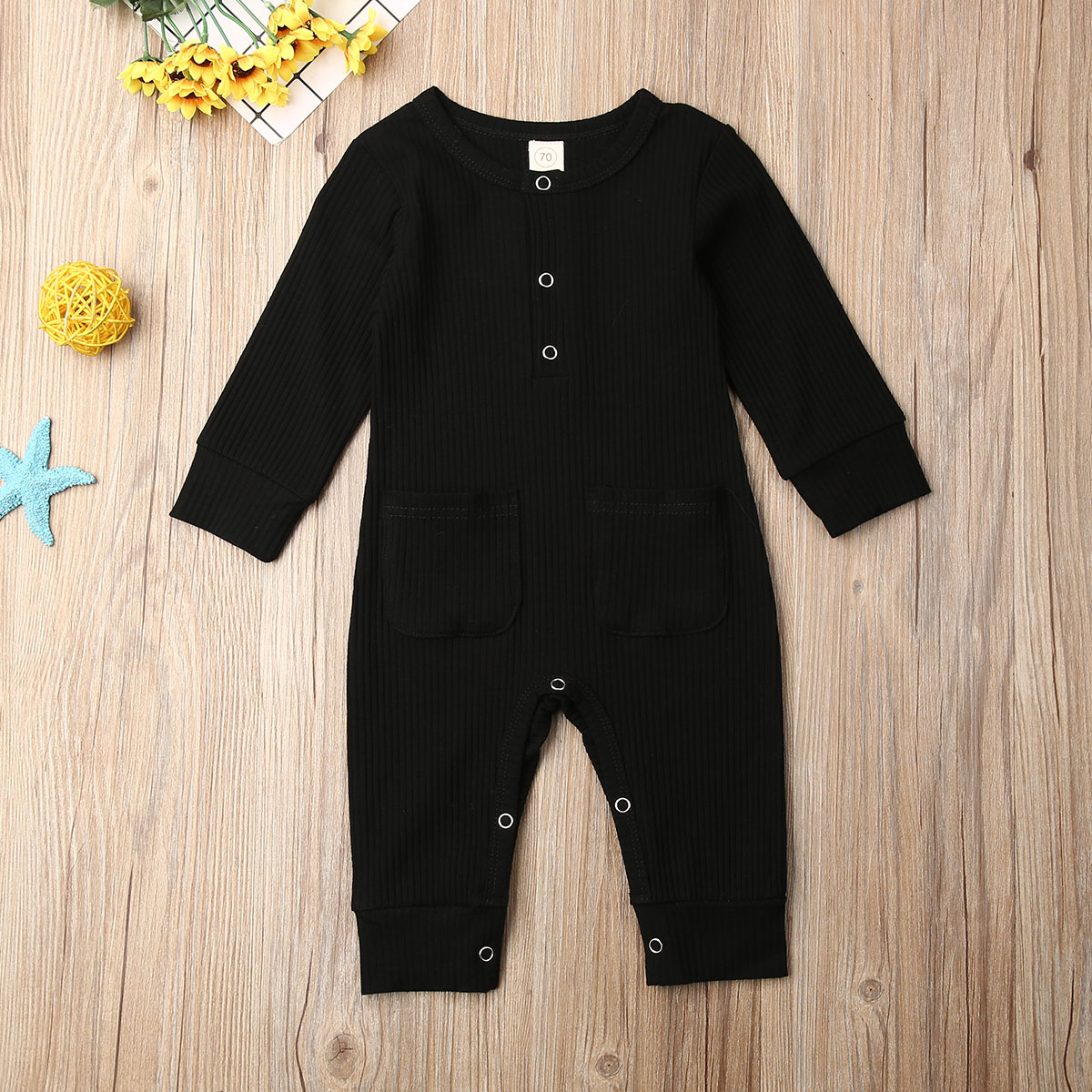 Baby Romper Infant Baby Boy Girl 0-18M Knitted Long Sleeve Solid Romper Jumpsuit Winter Clothes Outfits