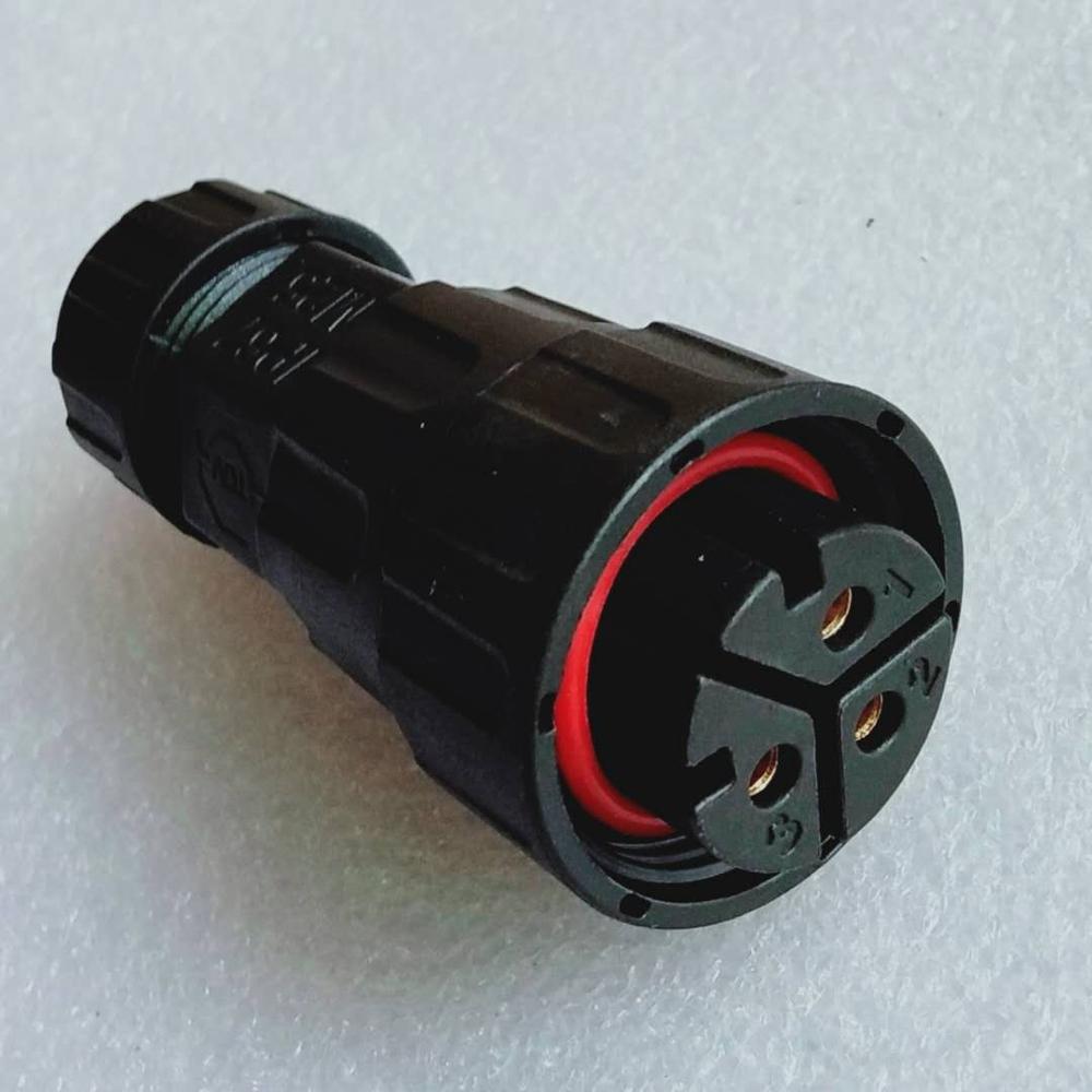 3 pin-M21 M25 waterproof IP67 Male/Female connectors for SG Series 1000W/1200W/1400W Micro inverter with CE RoHS certification