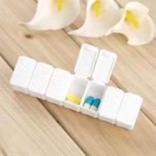 7-Day Weekly Medicine Tablet Clip Holder Organizer Box Case Container Holder Clip Dispenser