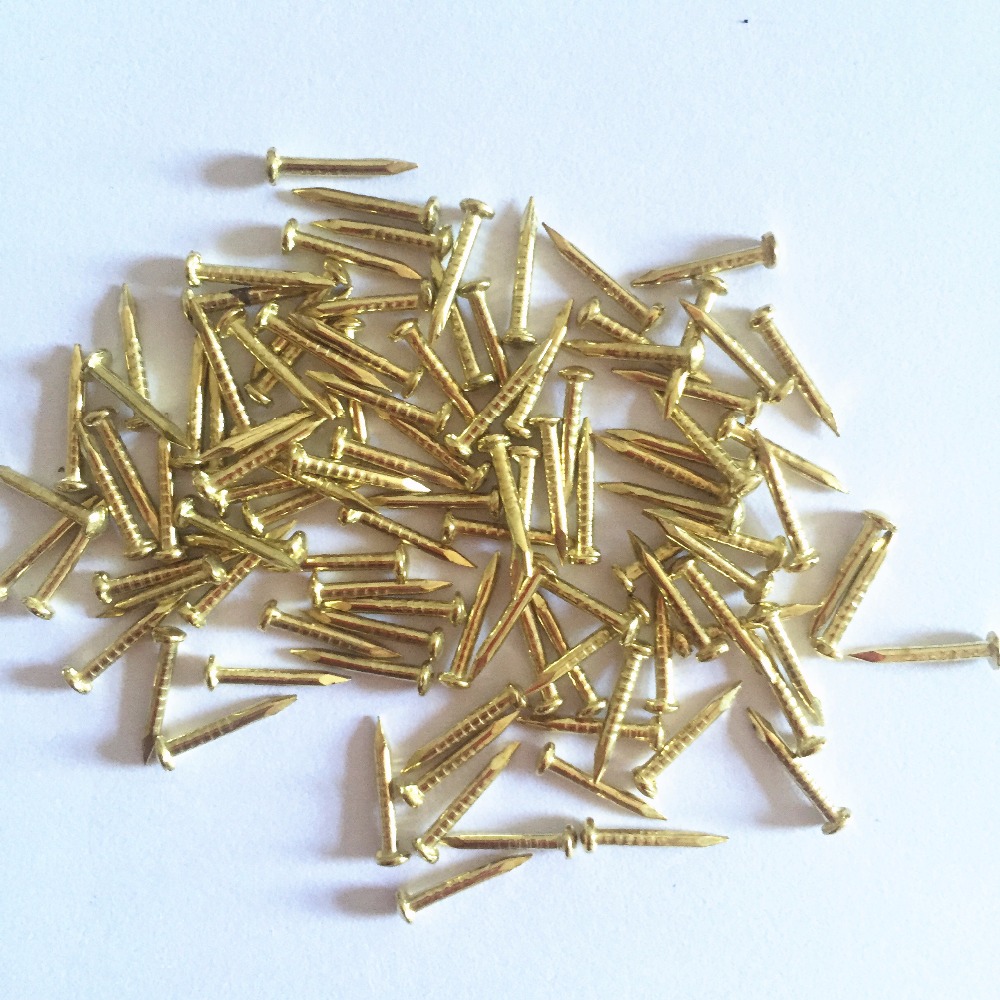 MAXMIX 6mm 8mm 10mm 300PCS Round Furniture drum nail Fit Hinges Flat Round Head Phillips Cusp Fasteners Hardware gold bronze