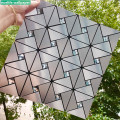 Aluminum composite panel mosaic metal self-adhesive tape adhesive TV background wall living room tile bronze gold wall stickers