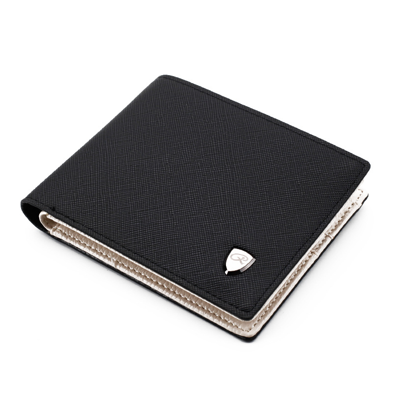 Men's Wallet Fashion Solid Color Cross Pattern Open Multi Card Position Wallet Men Leather Purse Men Carteira Billetera Hombre