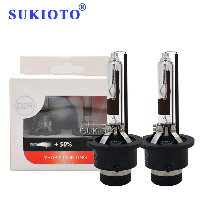 SUKIOTO Original Yeaky D2S 5500K Xenon Lamps D2R 4500K D2C 6500K High Bright Yeaky Auto Car HID Headlight Bulbs Without Wires