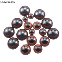 100PCS 8-18MM Plastic Doll Eyes Craft Eyes Brown Flat Eyes for Bear Doll Animal Puppet DIY Crafts Children Kids Toys Accessories