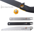 3 In 1 Wood Saw Garden Hand Saw 9/9.5/13 Inch Replaceable Saw Blades for Aluminum Copper PVC Pipe Wood Cutting