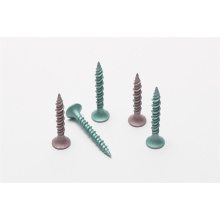 Self-tapping screw with high and low thread