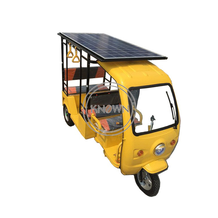 6-7 Passengers Transport Electric Solar Tricycle DumperTaxi Rickshaw Three Wheels Cabin Tuk Tuks