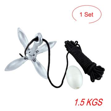 1 Set 4-tine Boat Folding Anchor Marine Rope Float Ball Kit For Kayak Canoe Yacht Sailboat Fishing Boat Accessories Marine